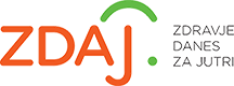 Logotip z napisom ZDAJ in besedilom Zdravje danes za jutri.