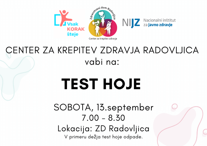 CKZ Radovljica vabi na test hoje 13. septembra